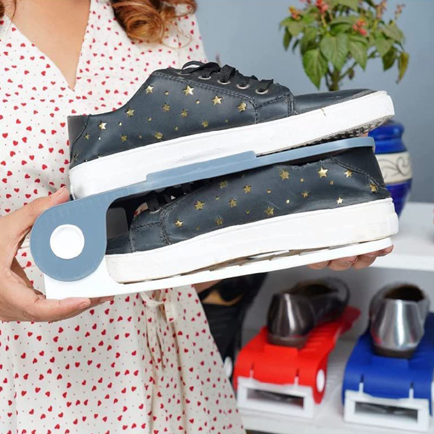 1329 Adjustable Plastic Shoe Organizers, Adjustable Shoe Slots Organizer, Portable Shoe Rack, Space Saver Rack Holder, Adjustable Shoe Rack, Shoe Holder (1 pc) 1329 Adjustable Plastic Shoe Organizers, Adjustable Shoe Slots Organizer, Portable Shoe Rack, Space Saver Rack Holder, Adjustable Shoe Rack, Shoe Holder (1 pc)
